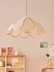 Abajur Flor, em tecido, para candeeiro de teto cru