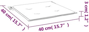 Almofadões p/ cadeira 2pcs 40x40x3cm tecido padrão folhas