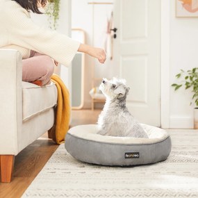 Cama para cães com Ø 60 cm em forma de donut cinzento claro