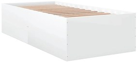 Estrutura de cama 100x200 cm derivados de madeira branco