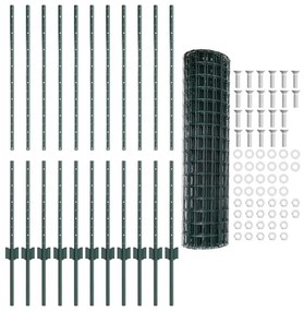 Conjunto de Cerca de Jardim Conjunto de 2 Verde Polietileno