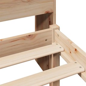 Cama com estante sem colchão 75x190 cm pinho maciço