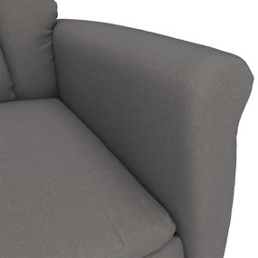 Cadeira de Massagem vidaXL Cinza Escuro em Tecido Microfibra