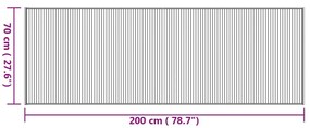 Tapete retangular 70x200 cm bambu cor natural