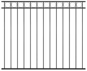 vidaXL Painel de vedação 1,7x1,5 m aço preto