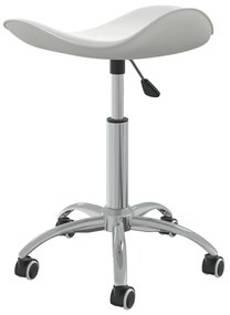 Cadeira de jantar giratória couro artificial branco