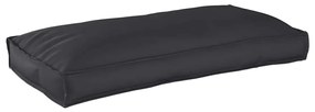 Almofada de Palete para Assento/Encosto preta 120x60x12 cm em Tecido O