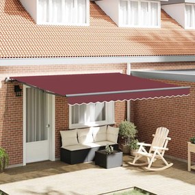 Toldo retrátil manual 400x300 cm bordô