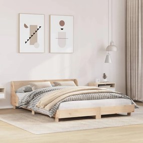 Cama sem colchão 160x200 cm madeira de pinho maciça