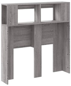 Cabeceira c/ LEDs 100x18,5x103,5 cm sonoma cinzento