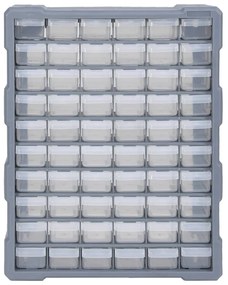 Caixa organizadora com 60 gavetas 38x16x47,5 cm