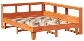 Cama com estante sem colchão 150x200 cm pinho maciço