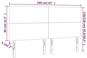 Cabeceira de cama 4 pcs couro artificial 80x5x78/88 cm branco