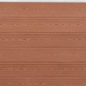 Conjunto de painéis de vedação 699x186 cm WPC castanho