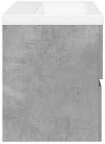 2 pcs conj. móveis casa banho derivados madeira cinza cimento