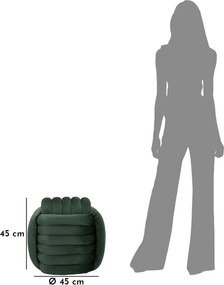 Puff Softy Green - Veludo Verde - 45 cm x 45 cm x 45 cm