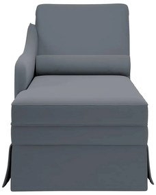 Chaise lounge c/ reforço/apoio de braços direito veludo