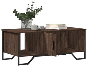 Mesa de centro 100x51x40 cm derivados madeira carvalho castanho