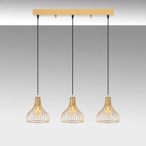 Chandelier Telyildo – Dourado Brilhante – 70 x 20 x 117 cm