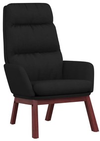 Cadeira de descanso com banco tecido preto