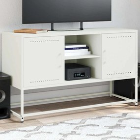 Móvel de TV 100,5x39x60,5 cm aço branco
