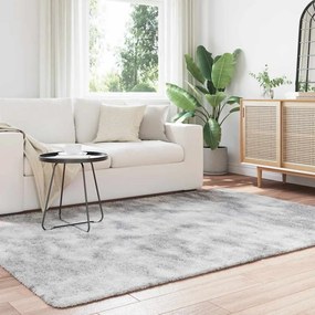 Tapete shaggy de pelo alto NAVARRA 160x230 cm cinzento-claro