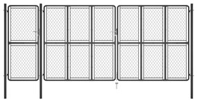 vidaXL Portão de jardim 175x495 cm aço antracite