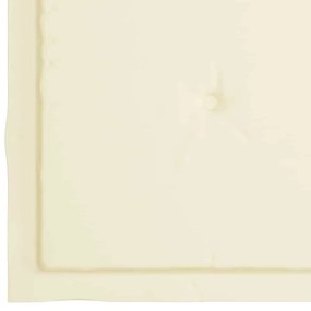 Cadeiras de jardim c/ almofadões creme 2 pcs teca maciça