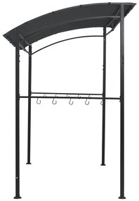 Gazebo de churrasco 215x150x220 cm aço antracite