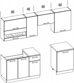 Conjunto de cozinha modular Tiffa White 119