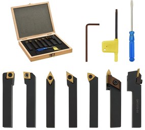 12 pcs conj. ferramentas torneamento intercamb. 12x12mm 80mm