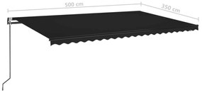 Toldo Retrátil Automático - Vários Tamanhos - Cinzento