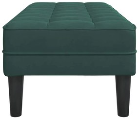 Banco Verde Escuro 113x57x39 cm Veludo