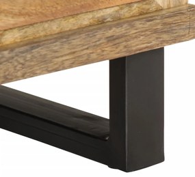 Mesa de cabeceira 40x34x46cm madeira de mangueira áspera maciça