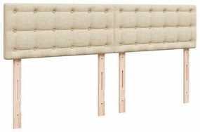 Cama com molas/colchão 180x200 cm tecido cor creme