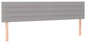 Cama boxspring com colchão 120x190 cm tecido cinzento-claro