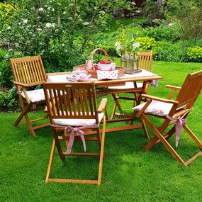 Conjunto de jardim Sydney Comfort de 5 peças em madeira de acácia com certificação FSC®