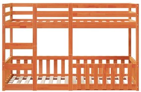 Beliche 75x190 cm madeira de pinho maciça castanho cera