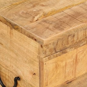 Caixa de arrumação 39x28x31 cm madeira de mangueira maciça