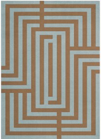 Tapete de lã artesanal com relevo Residue