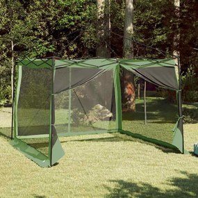 vidaXL Tenda interior com telhado Verde 303 x 303 x 196 cm tafetá