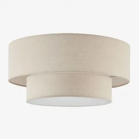 Plafon De Teto Lumira Crema Linho & Ø55 Cm - Sklum