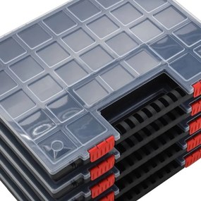 Caixas de arrumação 5 pcs polipropileno 40x30x5 cm