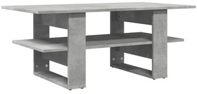 Mesa de centro 102x55x42 cm madeira processada cinza cimento