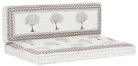 vidaXL Conjunto almofadão jardim para sofá de paletes 2 pcs estampado