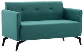 vidaXL Sofá de 2 lugares estofos de tecido 115x60x67 cm verde