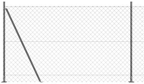 Conjunto de Postes de Cerca Prateado 10 x 1.6 m Aço Galvanizado