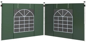 Outsunny Paredes Laterais para Tenda de 2 Painéis 3x2 m com Janela Enrolável e Porta com Fecho de Correr para Tenda 3x3/6m Verde | Aosom Portugal
