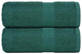 vidaXL Toalhas de rosto FROGN 2 peças Verde 30x30 cm 360 g/m²