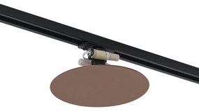 Plafon moderno em bronze para sistema de calha monofásico 2-luzes - Iconic Pulley